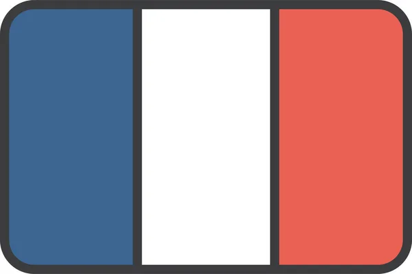 Frankreich Länderflagge Vektorillustration — Stockvektor