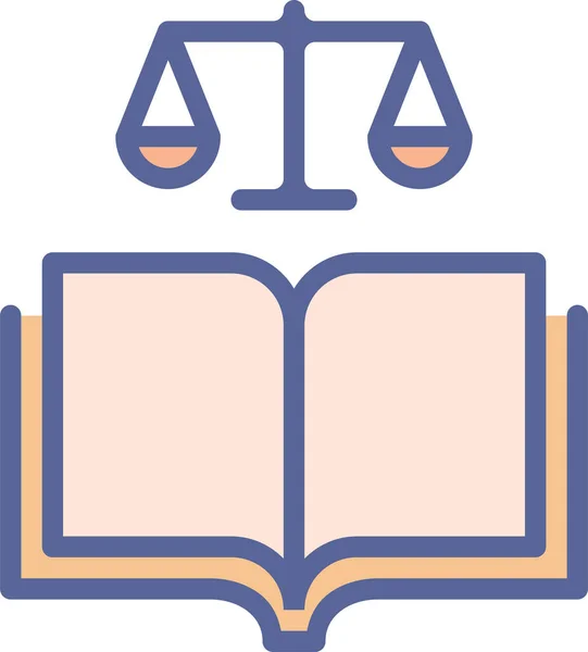 Justitie Web Icoon Eenvoudige Illustratie — Stockvector