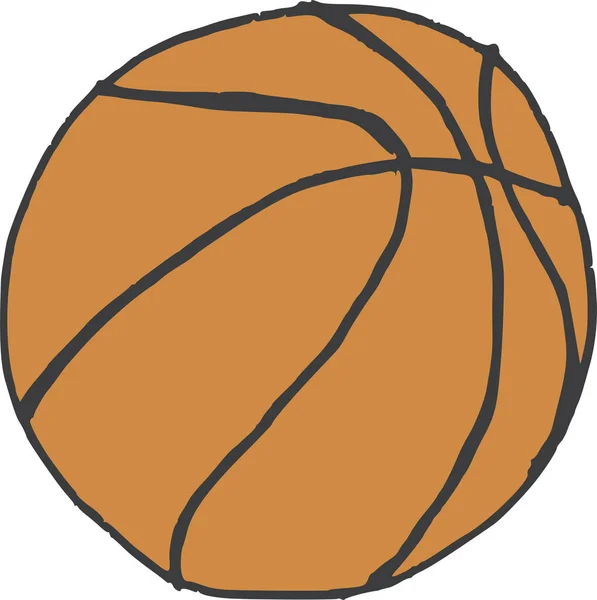 Baloncesto Icono Web Ilustración Simple — Vector de stock