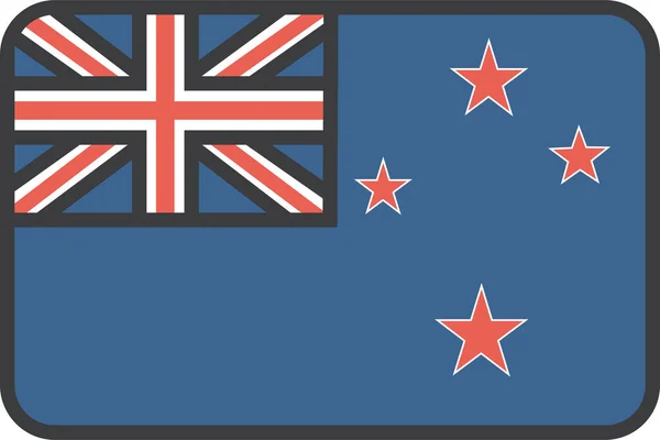 Neuseeland Flagge Vektorillustration — Stockvektor