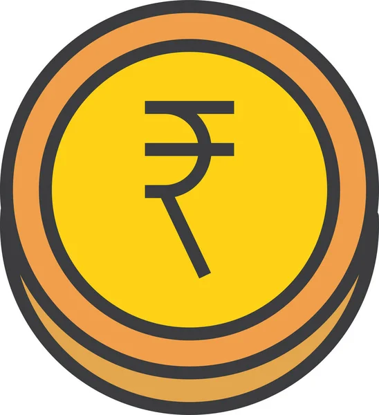 Roupie Icône Monnaie Web Illustration Vectorielle Simple — Image vectorielle