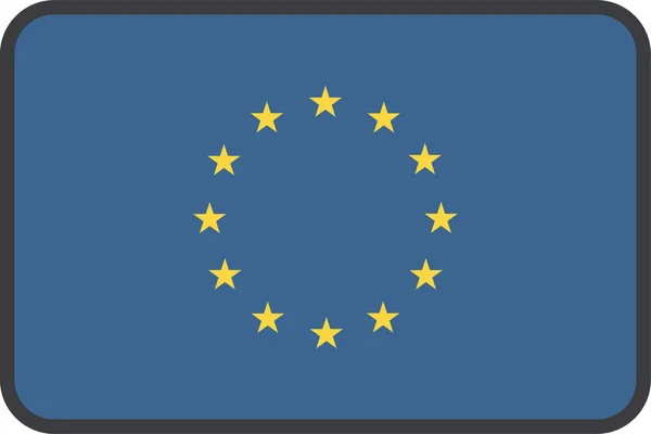 Bandera Del País Unión Europea Ilustración Vectorial — Vector de stock