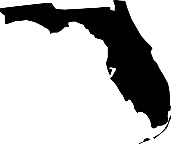 Florida Eyaletinin Harita Simgesi Vektör Illüstrasyonu — Stok Vektör
