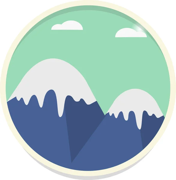 Ilustración Vectorial Icono Montaña — Vector de stock