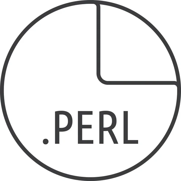 Illustrazione Vettoriale Del Formato File Perl — Vettoriale Stock