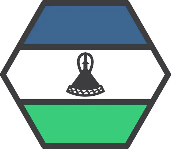 Lesotho Land Vlag Vector Illustratie — Stockvector