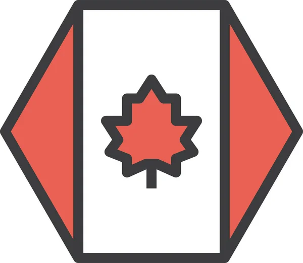 Canadese Vlag Vectorillustratie — Stockvector