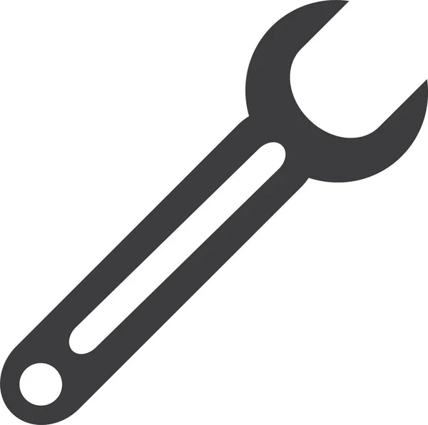 Schraubenschlüssel Web Symbol Einfache Illustration — Stockvektor