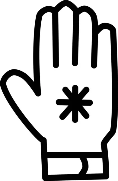 Ikona Rękawiczki Web Prosta Ilustracja — Wektor stockowy