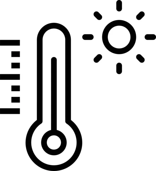 Thermometer Web Ikone Einfaches Design — Stockvektor