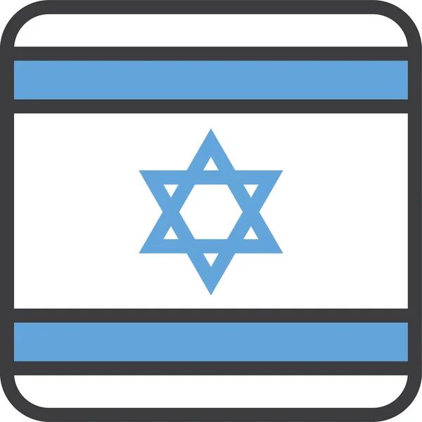 Izraelská Vlajka Země Vektorová Ilustrace — Stockový vektor