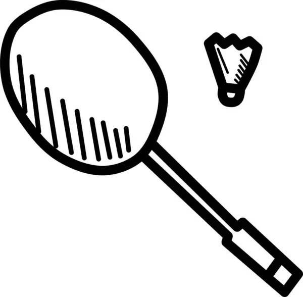Badminton Web Icoon Eenvoudige Illustratie — Stockvector