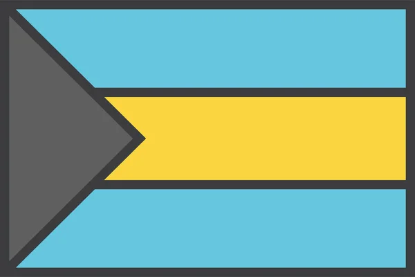 Bahamas Country Flag Illustrazione Vettoriale — Vettoriale Stock