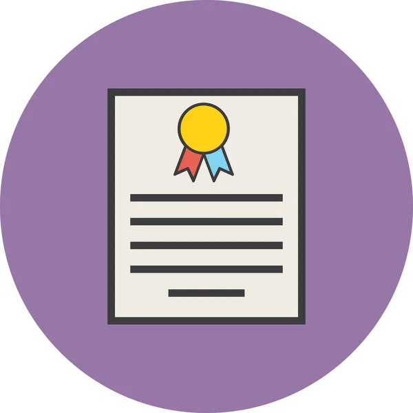 Certificado Icono Web Ilustración Simple — Archivo Imágenes Vectoriales