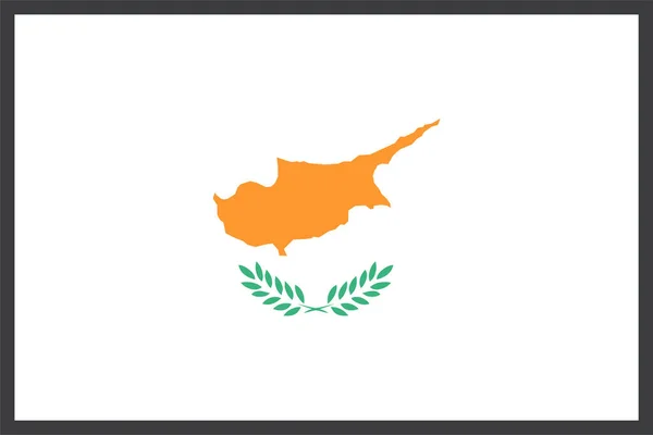 Zypern Länderfahne Vektorillustration — Stockvektor