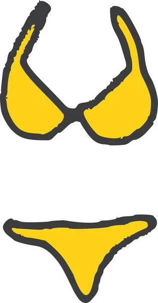 Bikini Web Symbol Einfache Illustration — Stockvektor