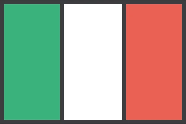 Italië Land Vlag Vector Illustratie — Stockvector
