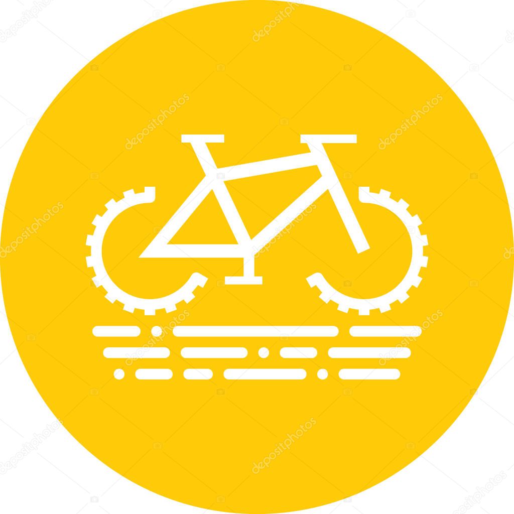 bicycle flat vector icon. 