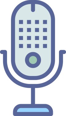 Mikrofon. Web simgesi basit illüstrasyon