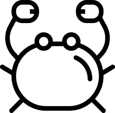 Yengeç. Web simgesi basit illüstrasyon   