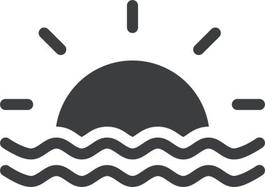 Güneş. Web simgesi basit illüstrasyon