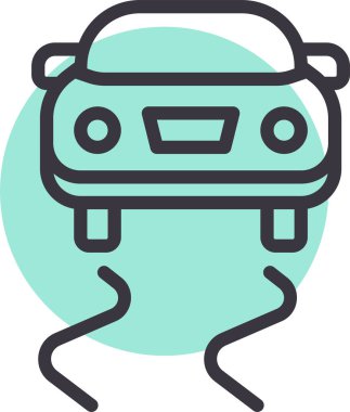 - Araba. Web simgesi basit illüstrasyon