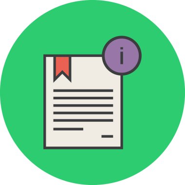 Bir belge dosya simgesinin vektör illüstrasyonu 