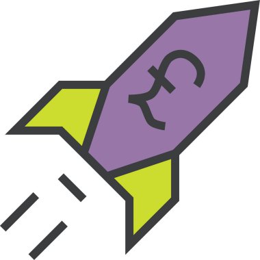 roket web simgesi basit illüstrasyon