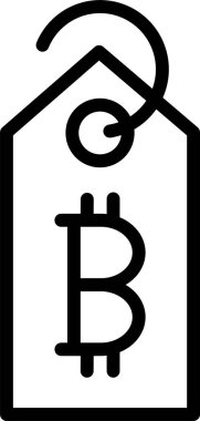 Bitcoin web simgesi basit tasarım, vektör