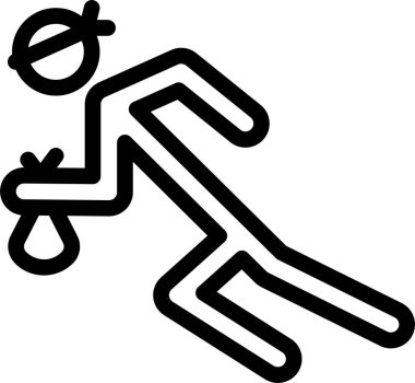 Robber Web simgesi, vektör illüstrasyonunu basitleştir