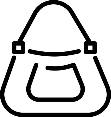 Çanta. Web simgesi basit illüstrasyon