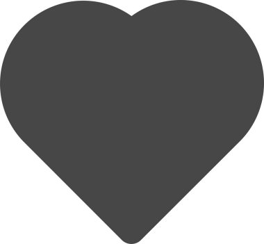 Kalp. Web simgesi basit illüstrasyon