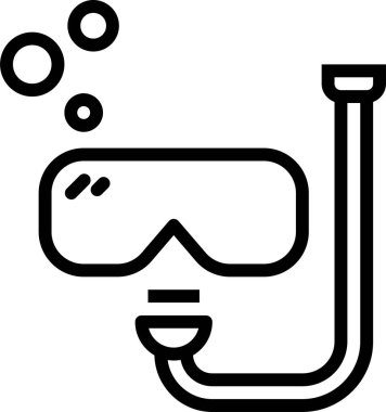 Dalış maskesi. Basit tasarım 