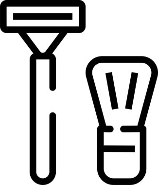 Basit illüstrasyon web simgesi tıraş ediliyor