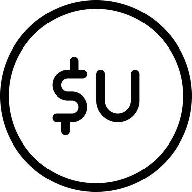 Peso para birimi web simgesi vektör çizimi 