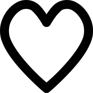 Kalp. Web simgesi basit illüstrasyon