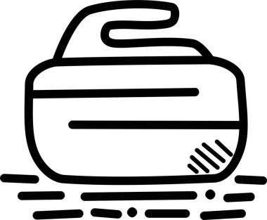 Curling web simgesi basit illüstrasyon