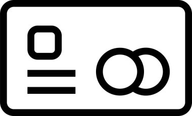 Kredi kartı web simgesi basit illüstrasyon