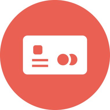 Kredi kartı web simgesi basit illüstrasyon