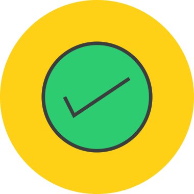 Modern b 'nin vektör illüstrasyonu onay simgesinden yoksun