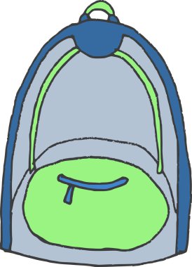 sırt çantası web simgesi basit illüstrasyon