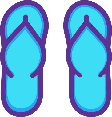 flip flops simge vektör illüstrasyonu 