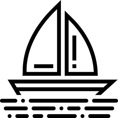 Tekne. Web simgesi basit illüstrasyon