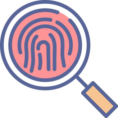 Parmak izi. Web simgesi basit illüstrasyon