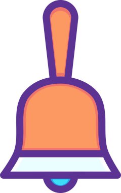 Jingle bell web simgesi, basit vektör illüstrasyonu