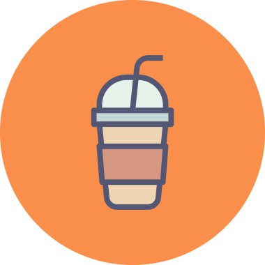 Kahve. Web simgesi basit illüstrasyon 