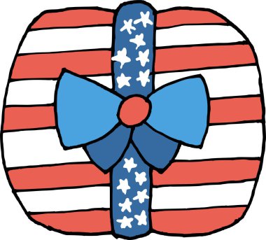 İçinde fiyonk olan bir karikatür çizimi.