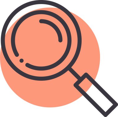 arama web simgesi, basit vektör illüstrasyonu 