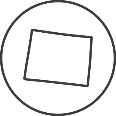 Soyut Wyoming. vektör illüstrasyonu