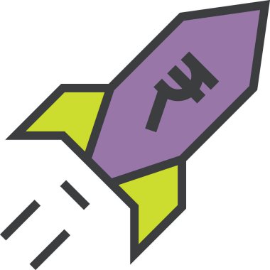 Rupi para birimi web simgesi, basit vektör illüstrasyonu 